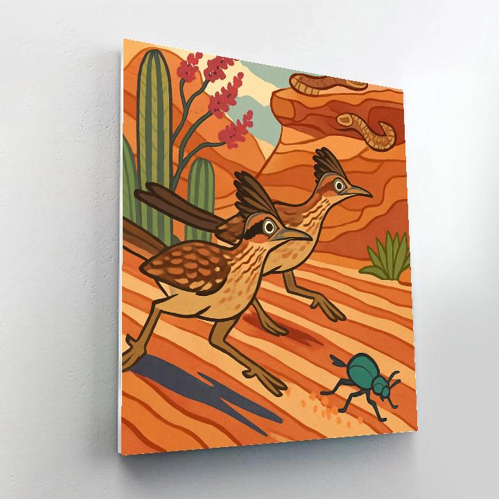 Canyon Runners In The Desert Numbered painting kits