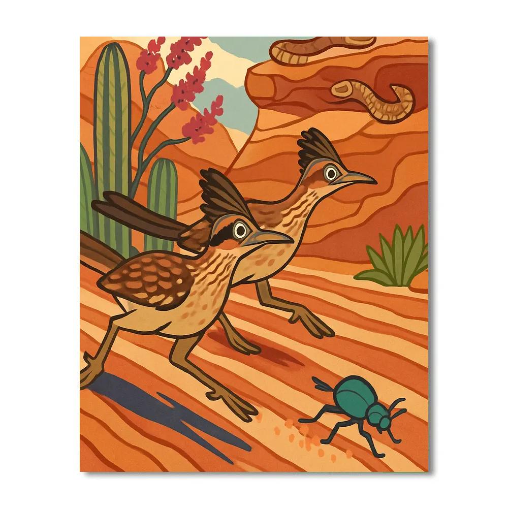 Canyon Runners In The Desert Numbered painting kits