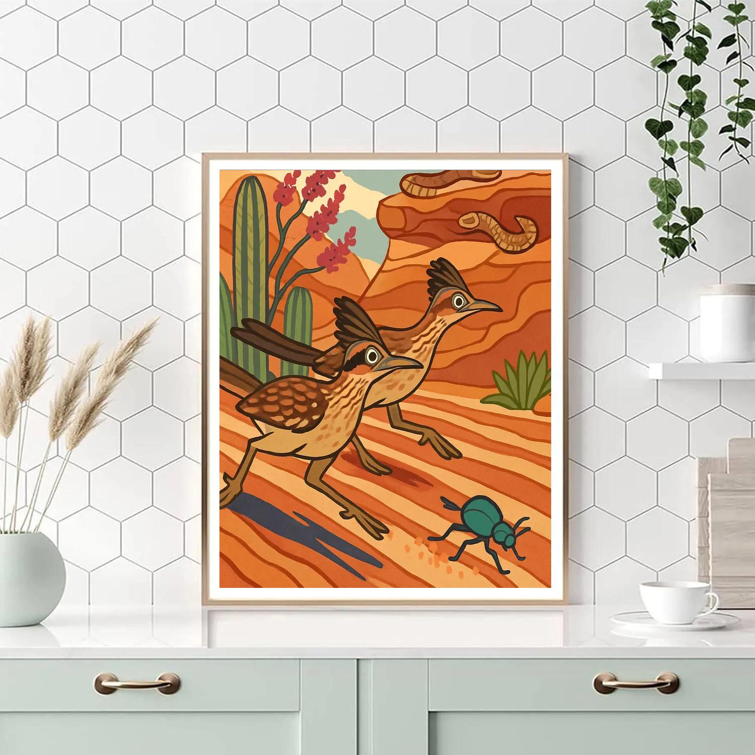 Canyon Runners In The Desert Numbered painting kits