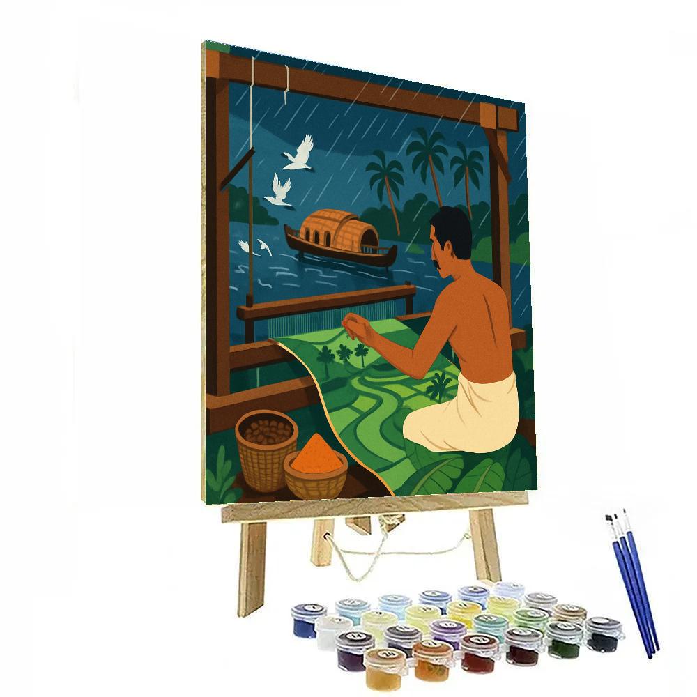 Monsoon Loom India Crafted Panorama paint by number