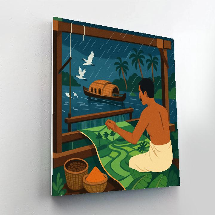 Monsoon Loom India Crafted Panorama paint by number