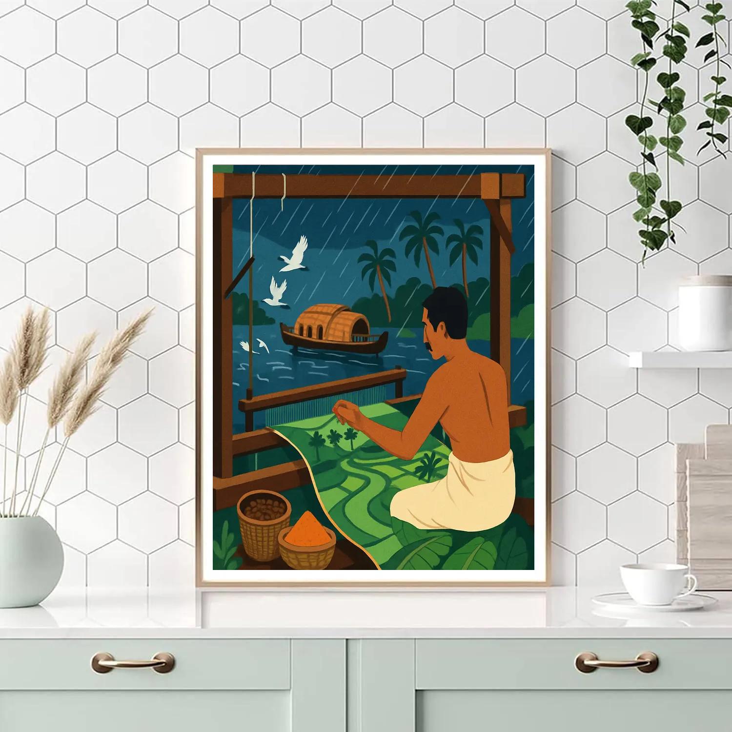 Monsoon Loom India Crafted Panorama paint by number