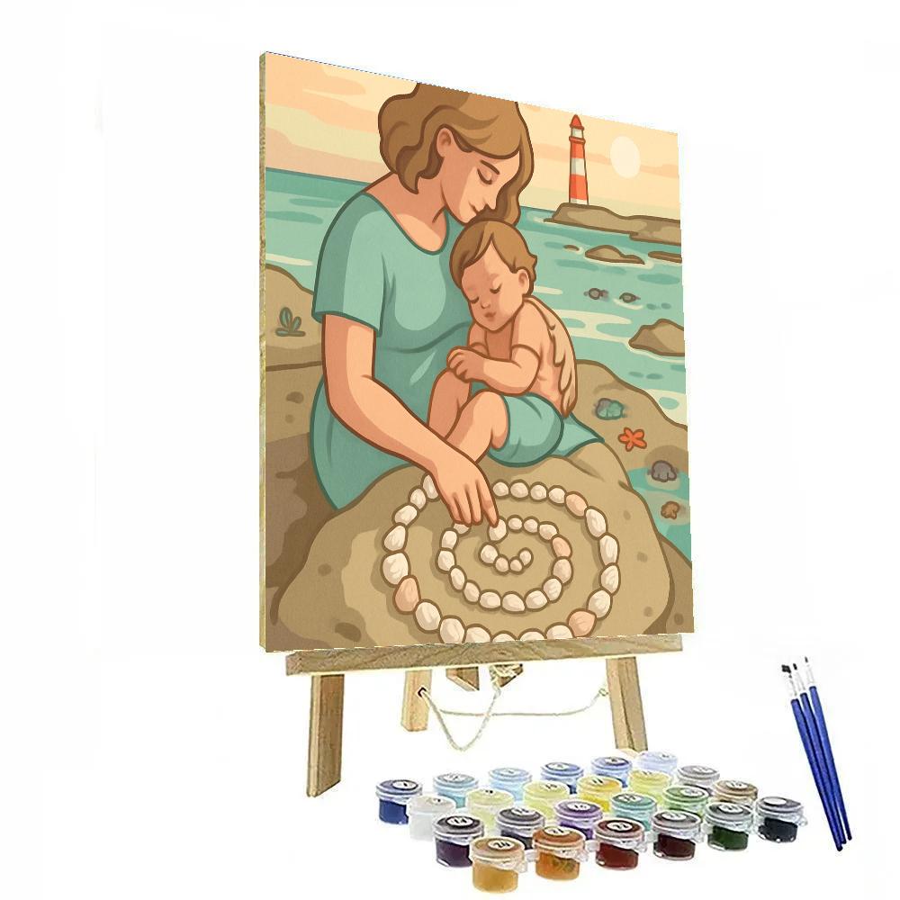 Mother With Tidal Lullaby Shells paint by color