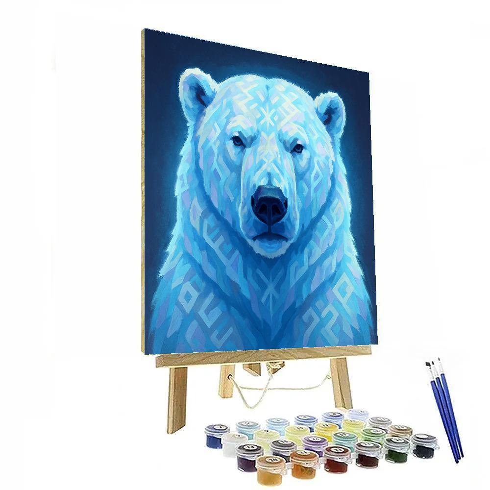 Glacier Rune Polar Bear paint by numbers