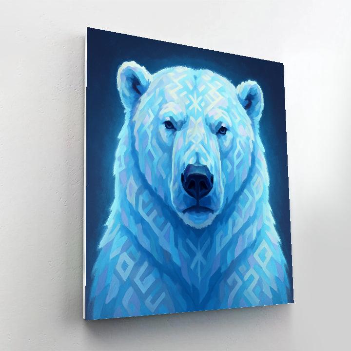 Glacier Rune Polar Bear paint by numbers
