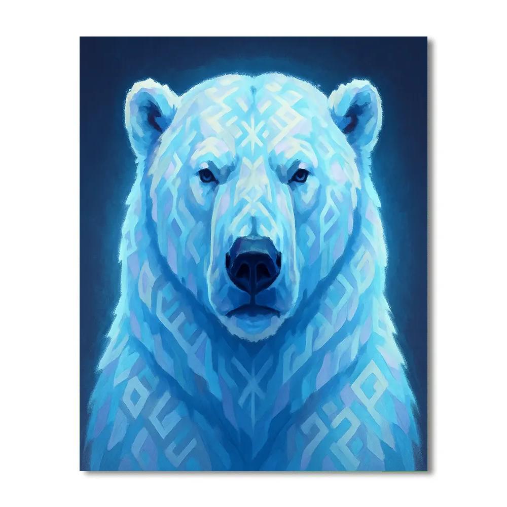 Glacier Rune Polar Bear paint by numbers