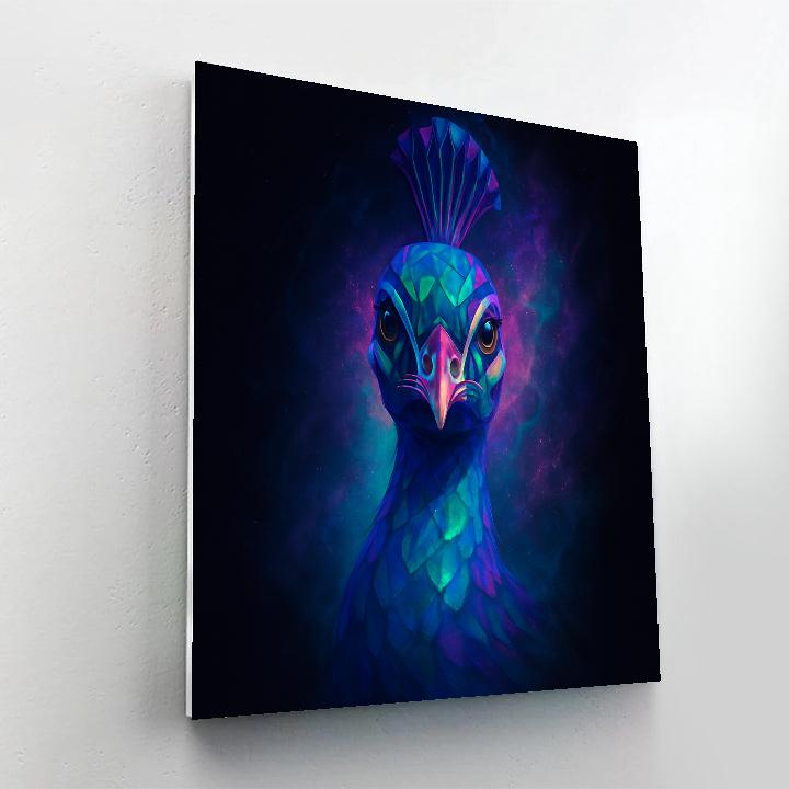 Nebula Bloom Peacock paint by numbers