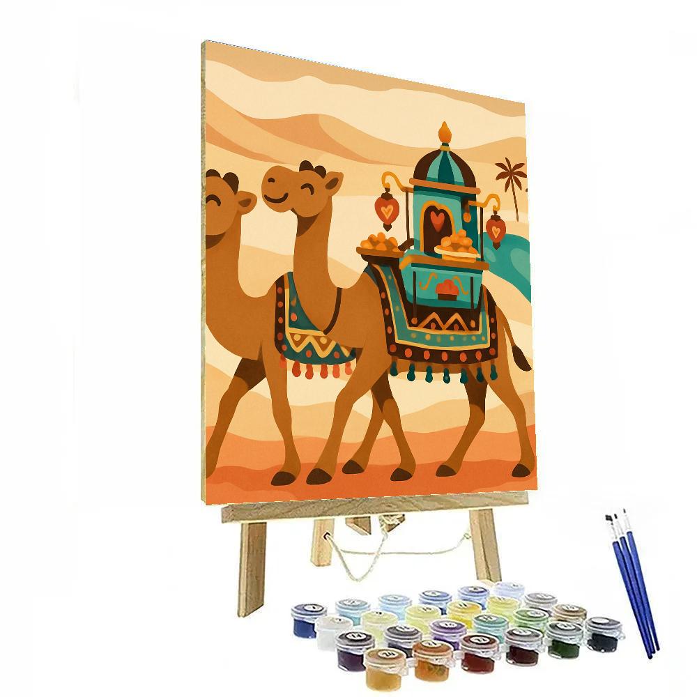 Tea Caravan For Valentines Day paint by color