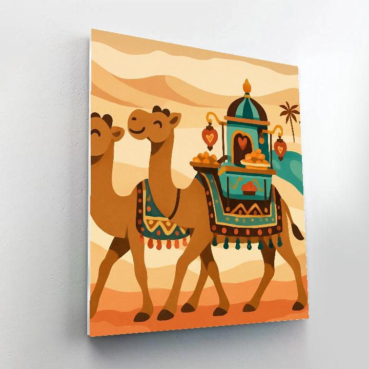 Tea Caravan For Valentines Day paint by color
