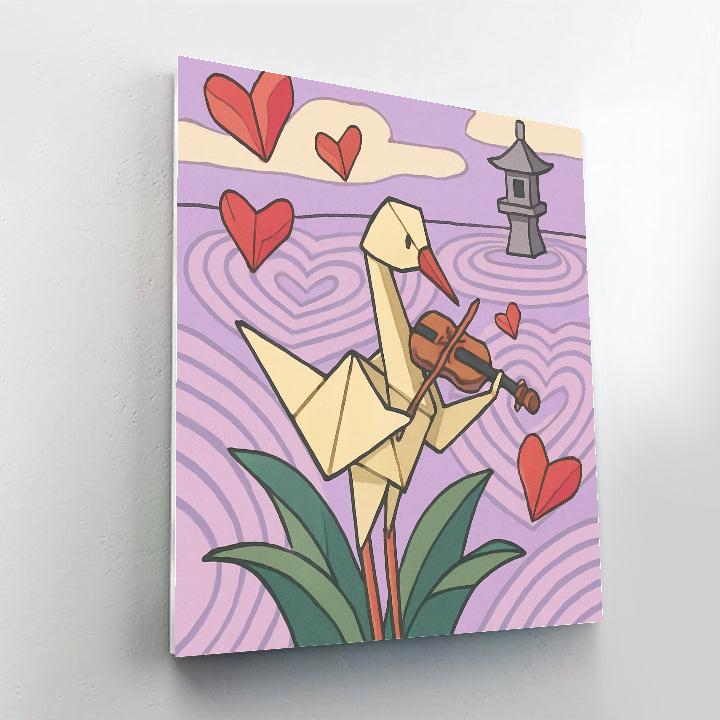 Origami Garden Valentines Day Serenade paint by number
