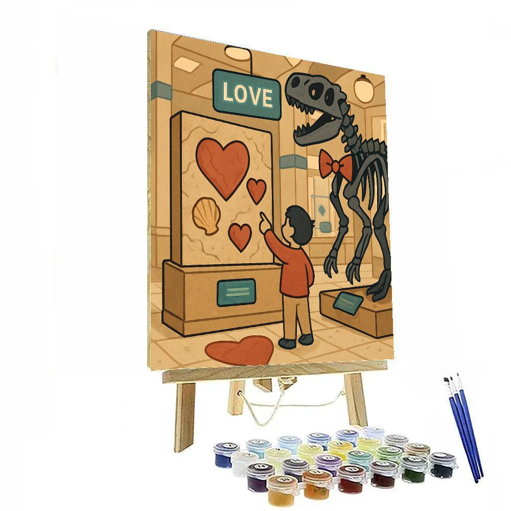 Valentines Day Museum Of Tiny Love Fossils paint by numbers
