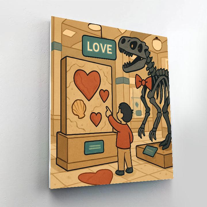 Valentines Day Museum Of Tiny Love Fossils paint by numbers