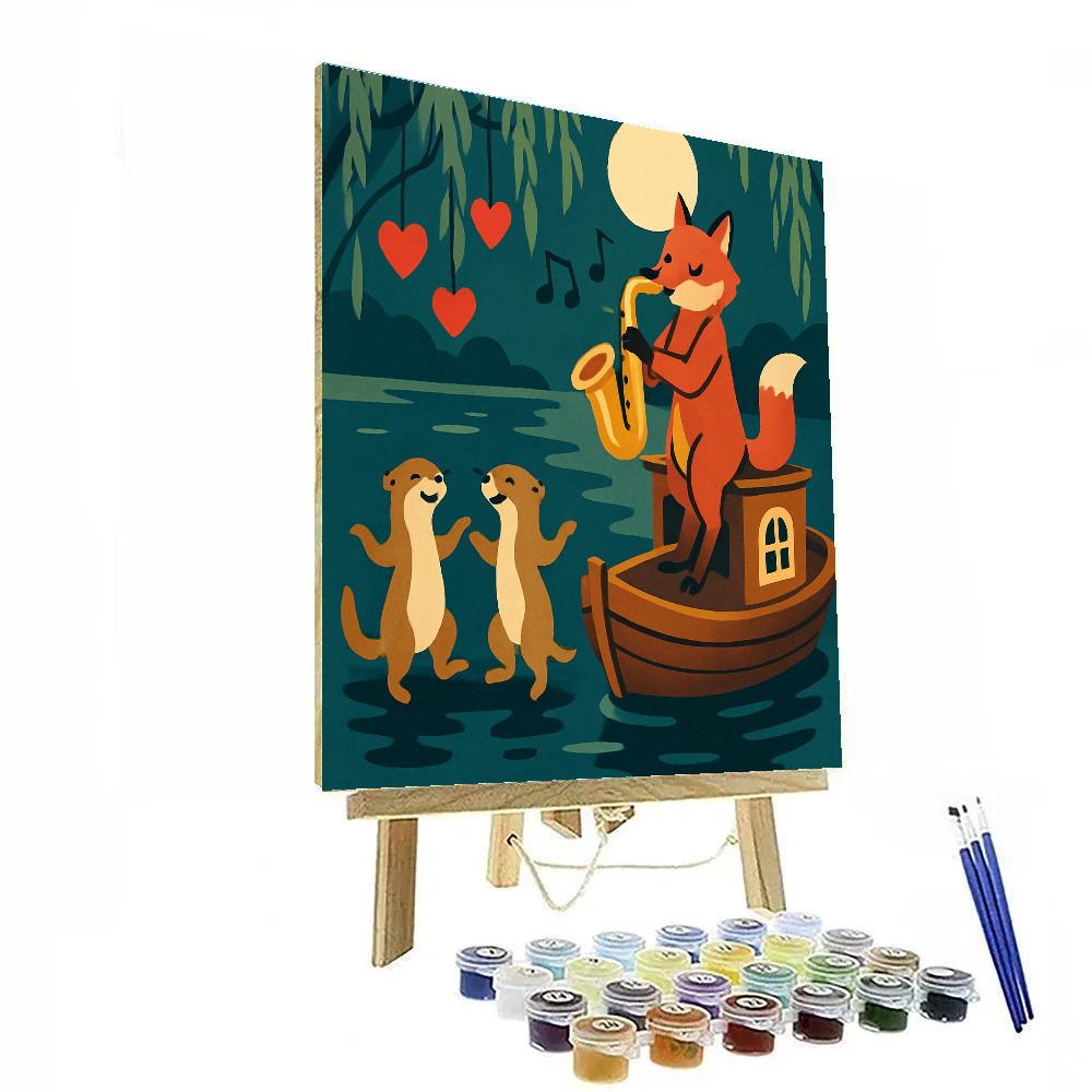 Valentines Day Riverboat Jazz Serenade Paint by numbers art