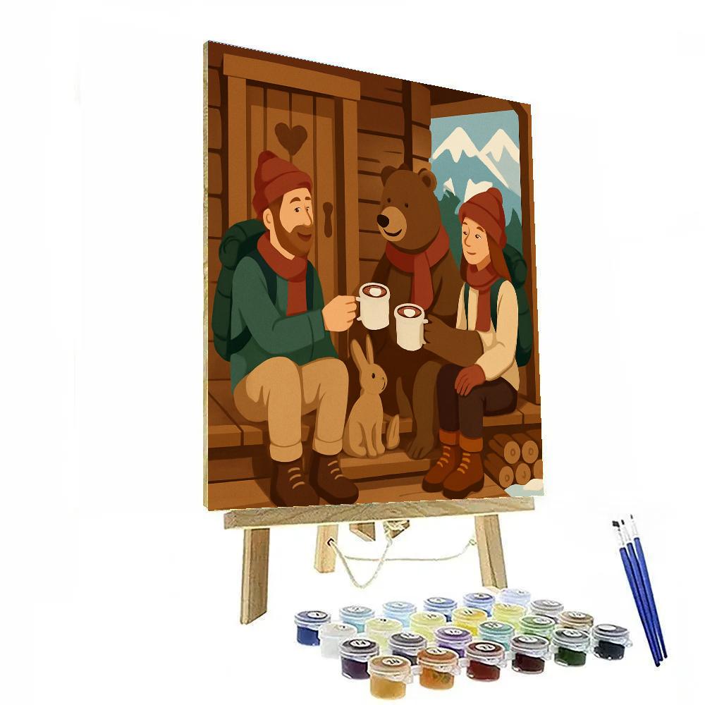 Valentines Day Mountain Hut Cocoa Exchange Number painting