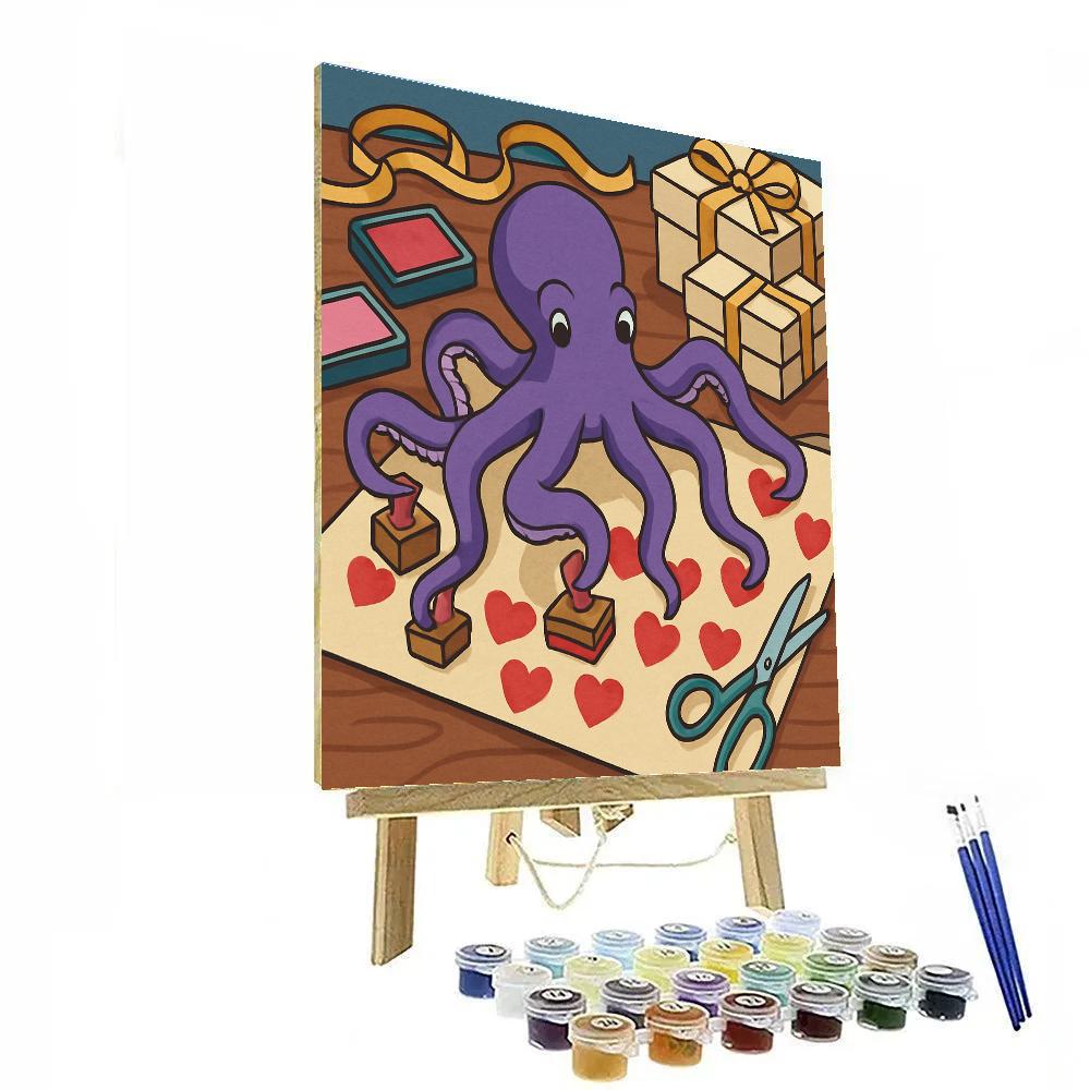 Valentines Day Workshop Of Heart Stamps Number painting