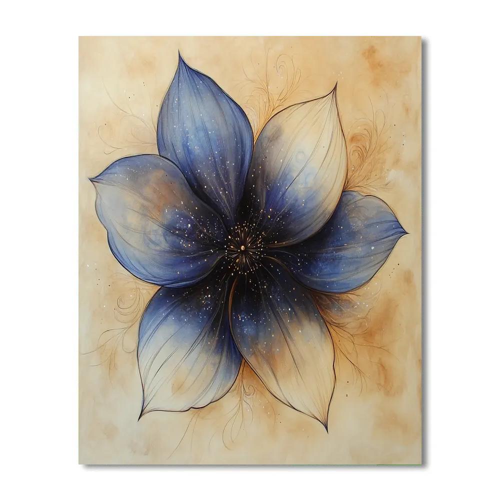 Leonardo Da Vinci Inspired Nebula Orchid Convergence DIY paint by numbers