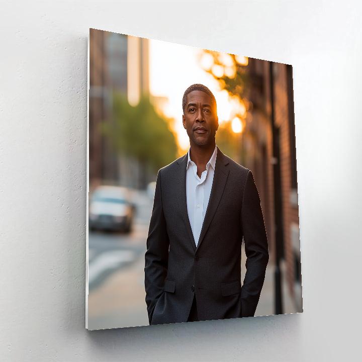 Denzel Washington: Gravitas In The Golden Hour Spotlight Painting by numbers kit