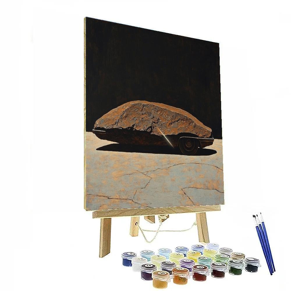 Caravaggio Inspired Vintage Car Meteorite Profile Numbered painting kits