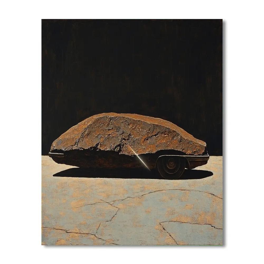 Caravaggio Inspired Vintage Car Meteorite Profile Numbered painting kits