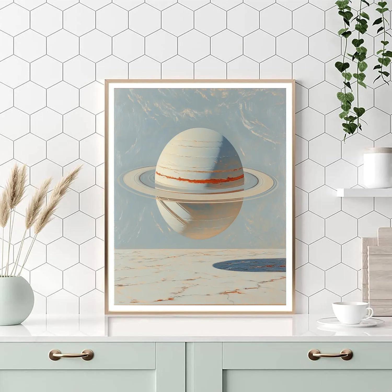 Michelangelo Inspired Saturnian Tempest Number painting