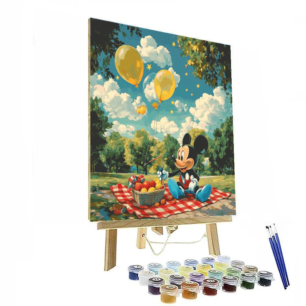 Mickey Mouse Star Park Picnic DIY paint by numbers