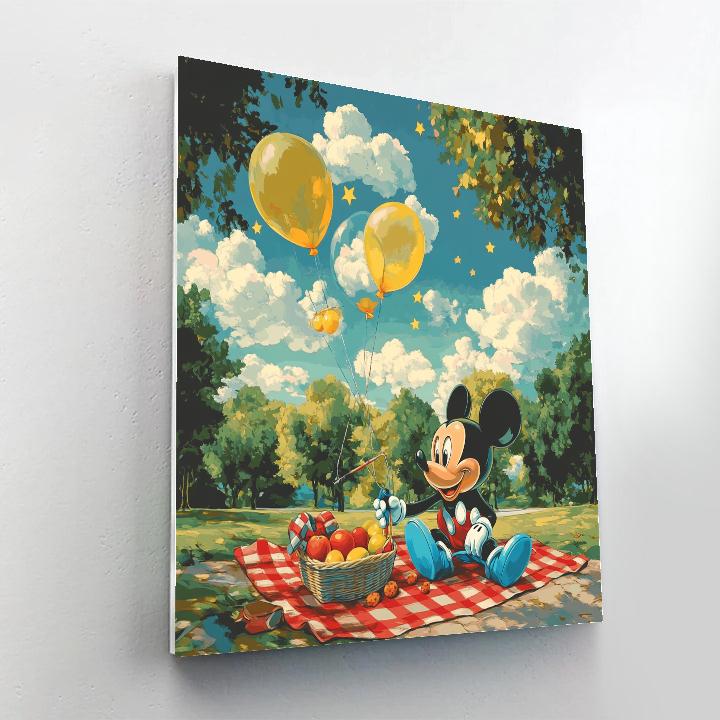Mickey Mouse Star Park Picnic DIY paint by numbers