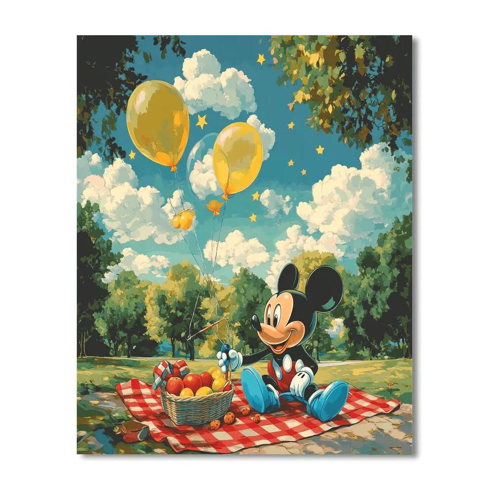 Mickey Mouse Star Park Picnic DIY paint by numbers