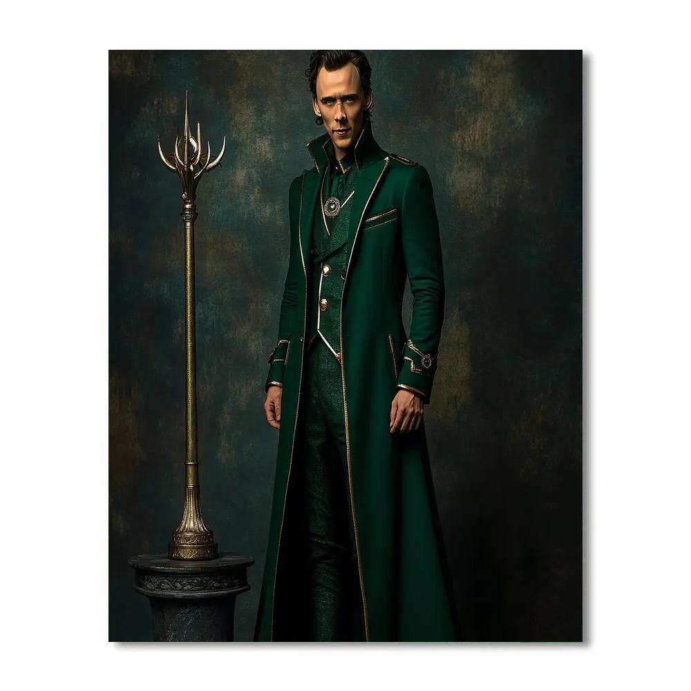 Tom Hiddleston: The Velvet Mischief Of An Emerald Trickster paint by color