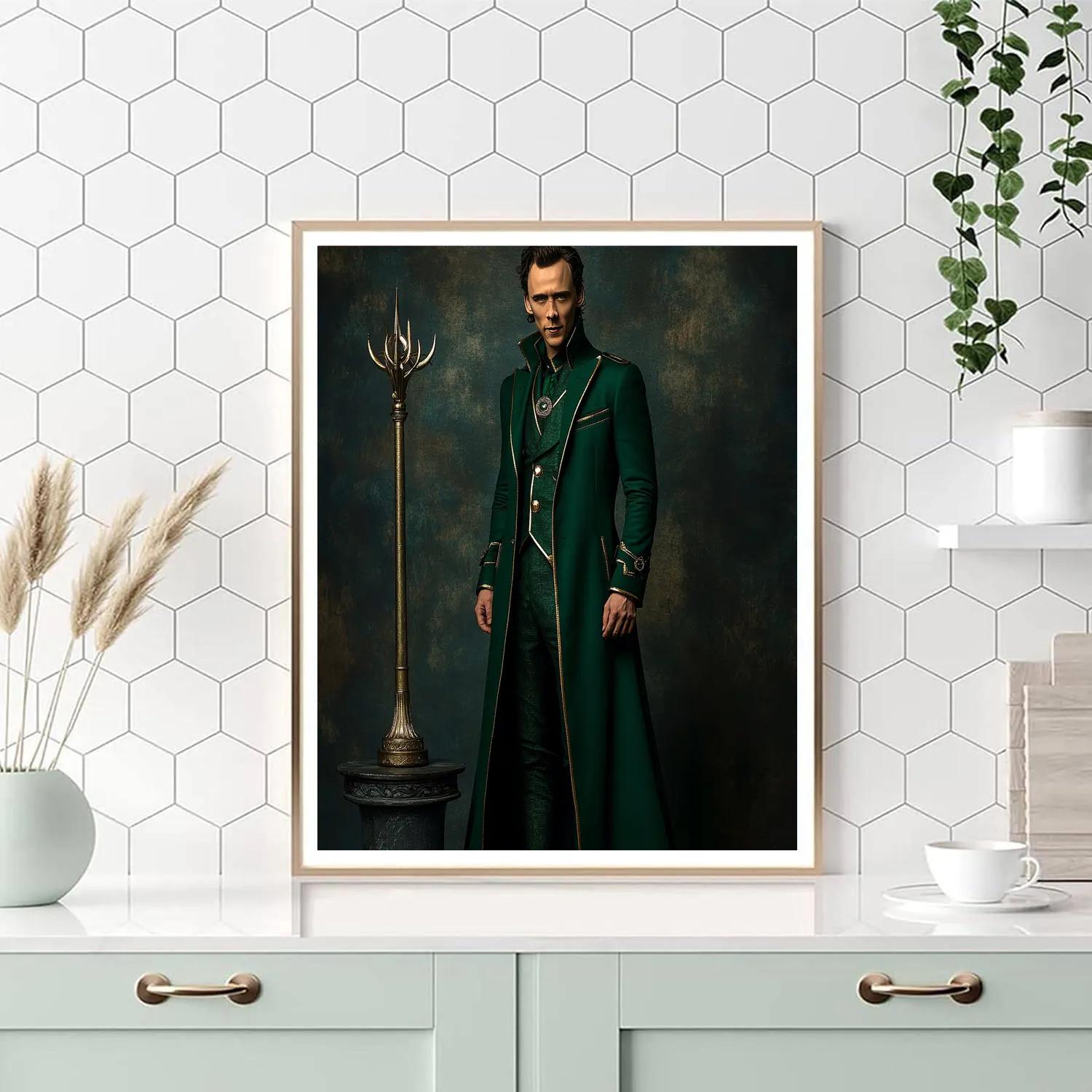Tom Hiddleston: The Velvet Mischief Of An Emerald Trickster paint by color