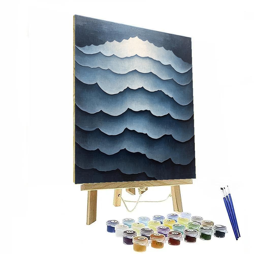 Caravaggio Inspired Library Of Noctilucent Clouds paint by numbers