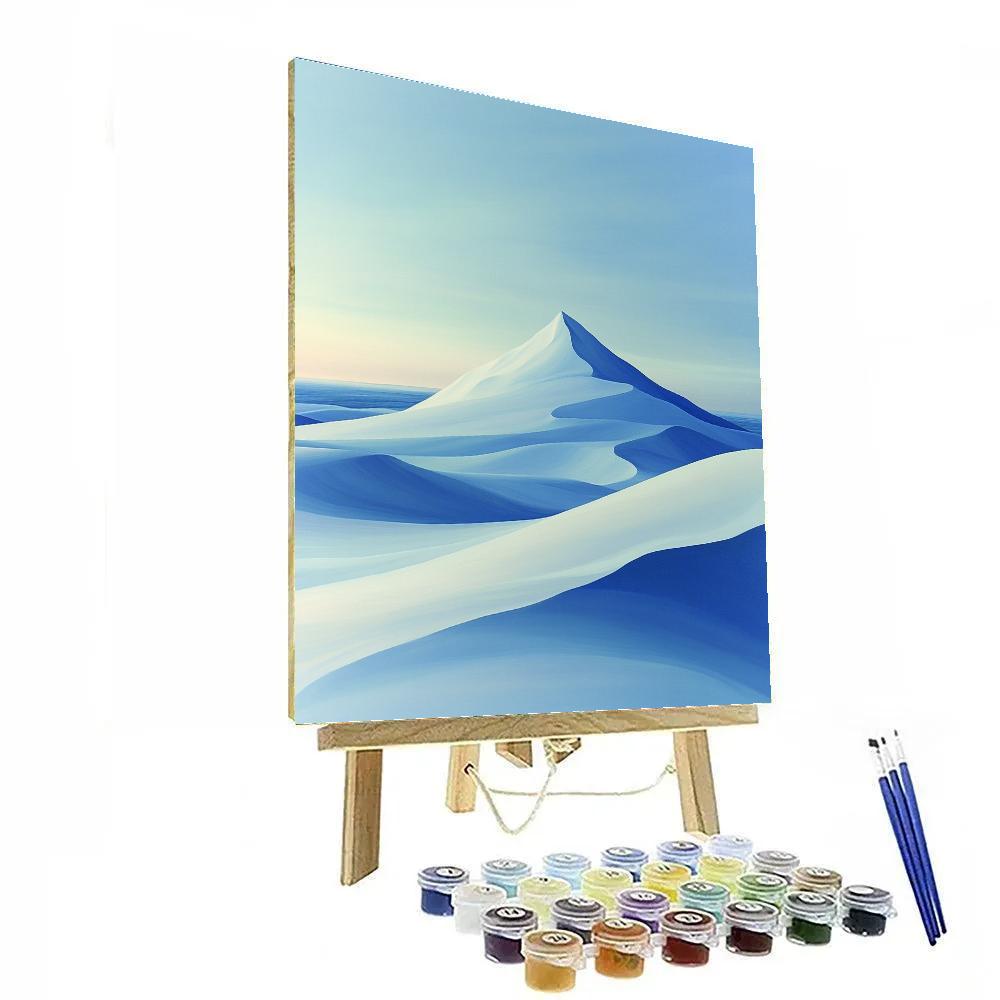 Lawren Harris Inspired Cathedral Glacier Under Cerulean Silence Number painting