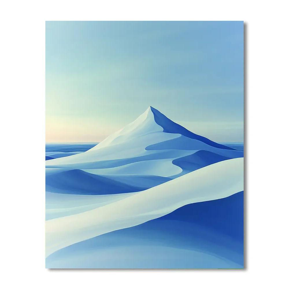 Lawren Harris Inspired Cathedral Glacier Under Cerulean Silence Number painting