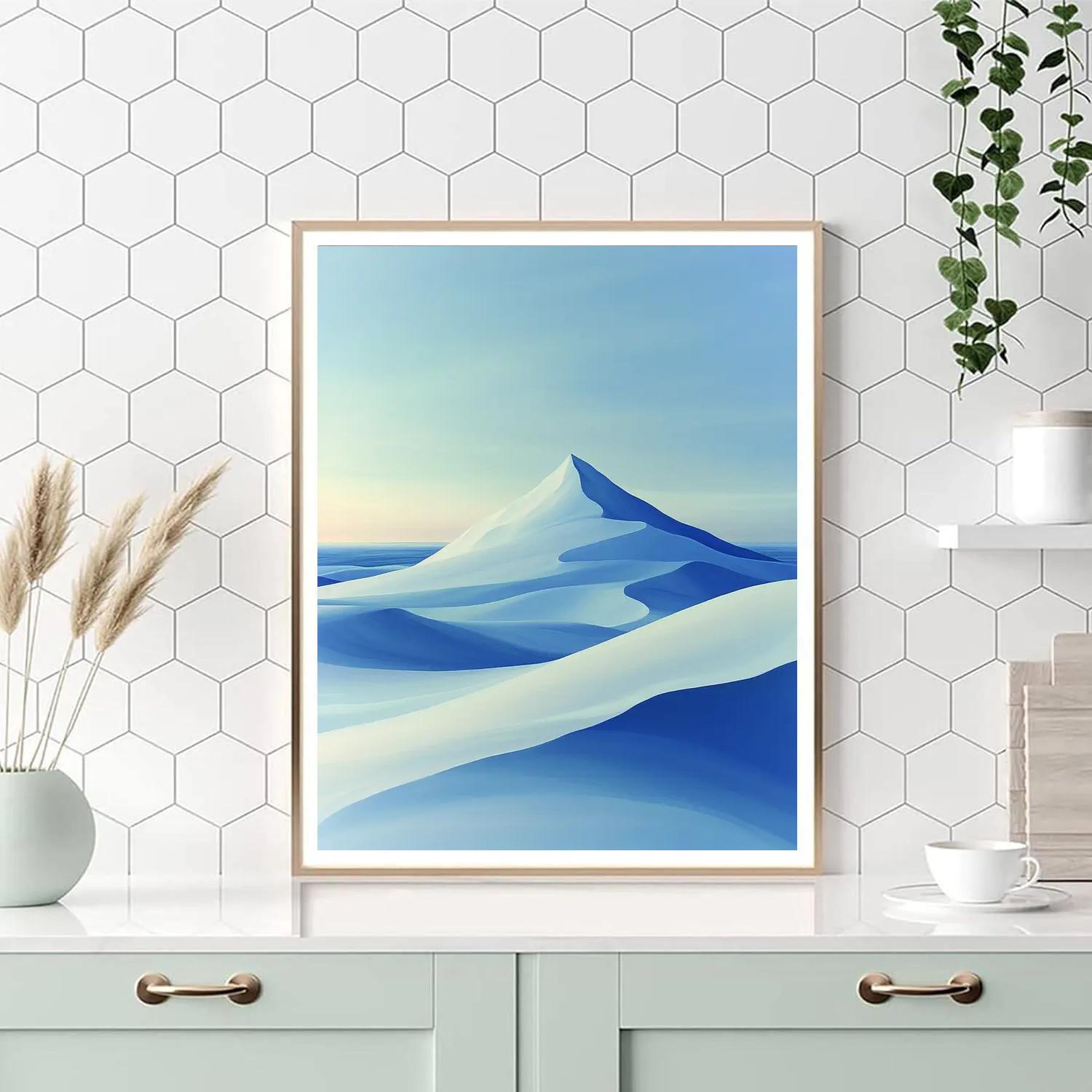 Lawren Harris Inspired Cathedral Glacier Under Cerulean Silence Number painting