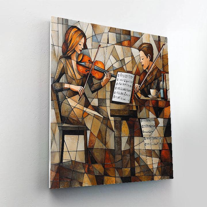 Pablo Picasso Inspired Cubist Cafe Musicians Paint by numbers art