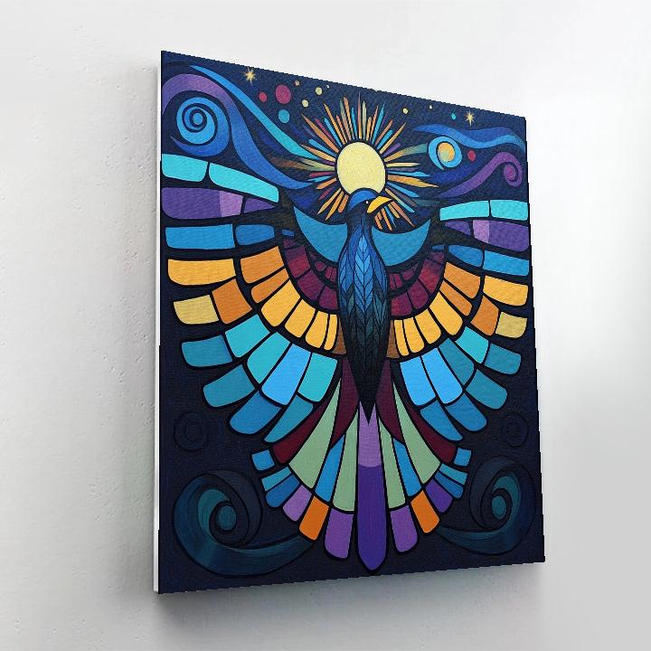 Norval Morrisseau Inspired Aurora Thunderbird Of Sky Energy Paint by numbers kits
