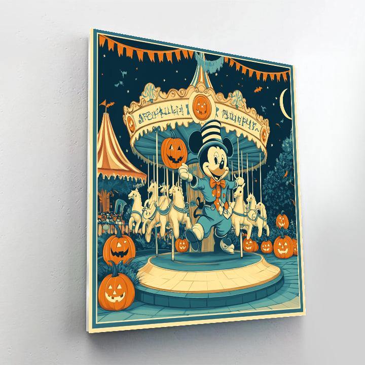 Haunted Candy Carousel At Main Street Square painting number kit