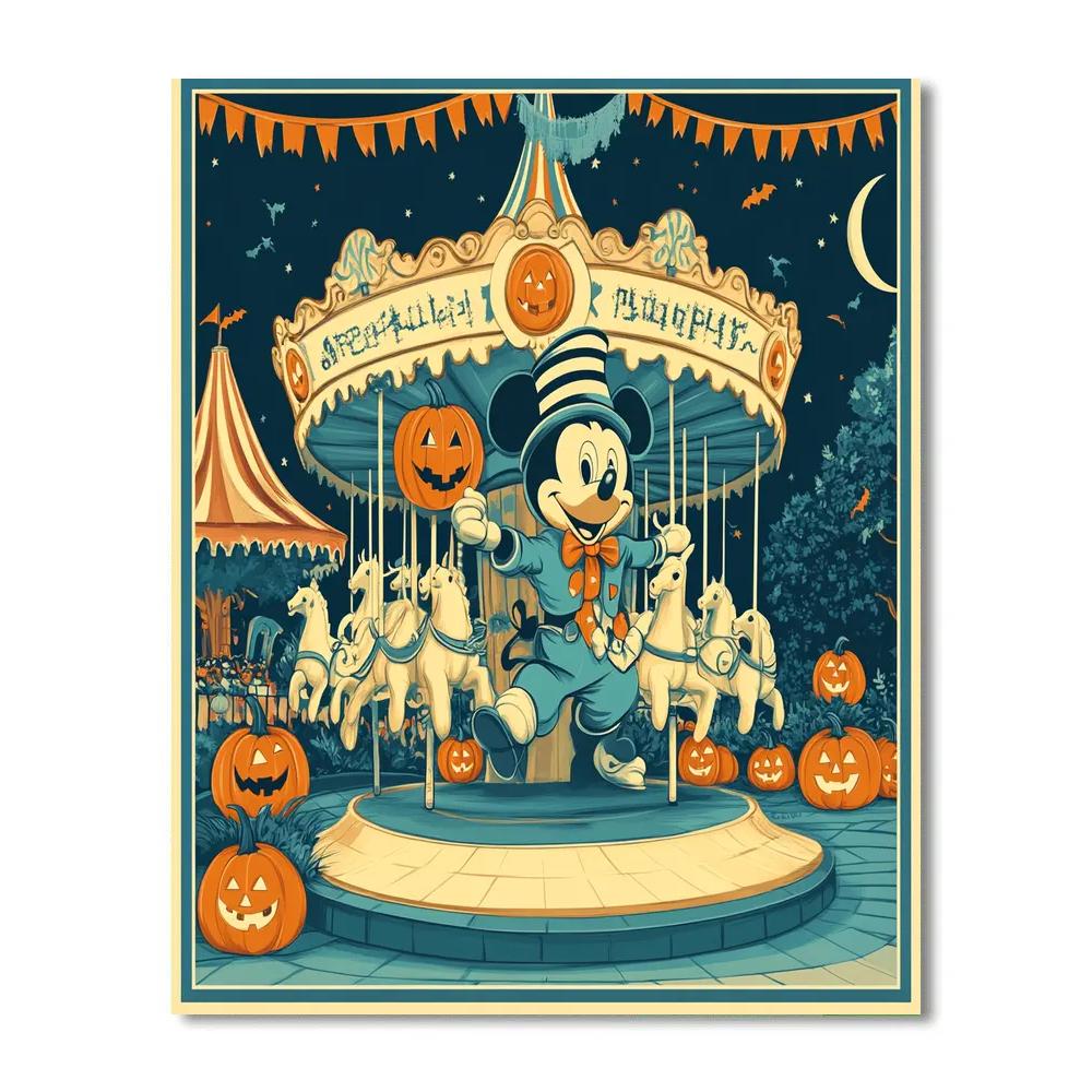 Haunted Candy Carousel At Main Street Square painting number kit