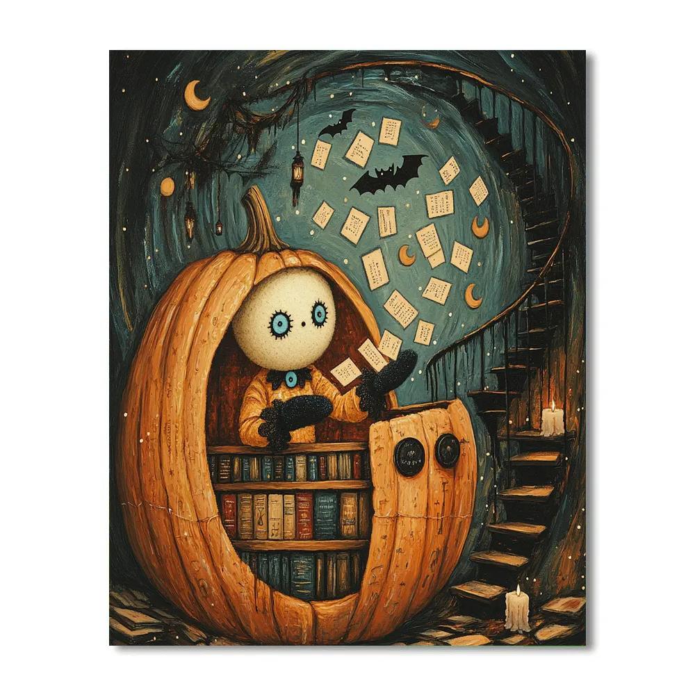 Library Of Haunted Paper Moons paint by number