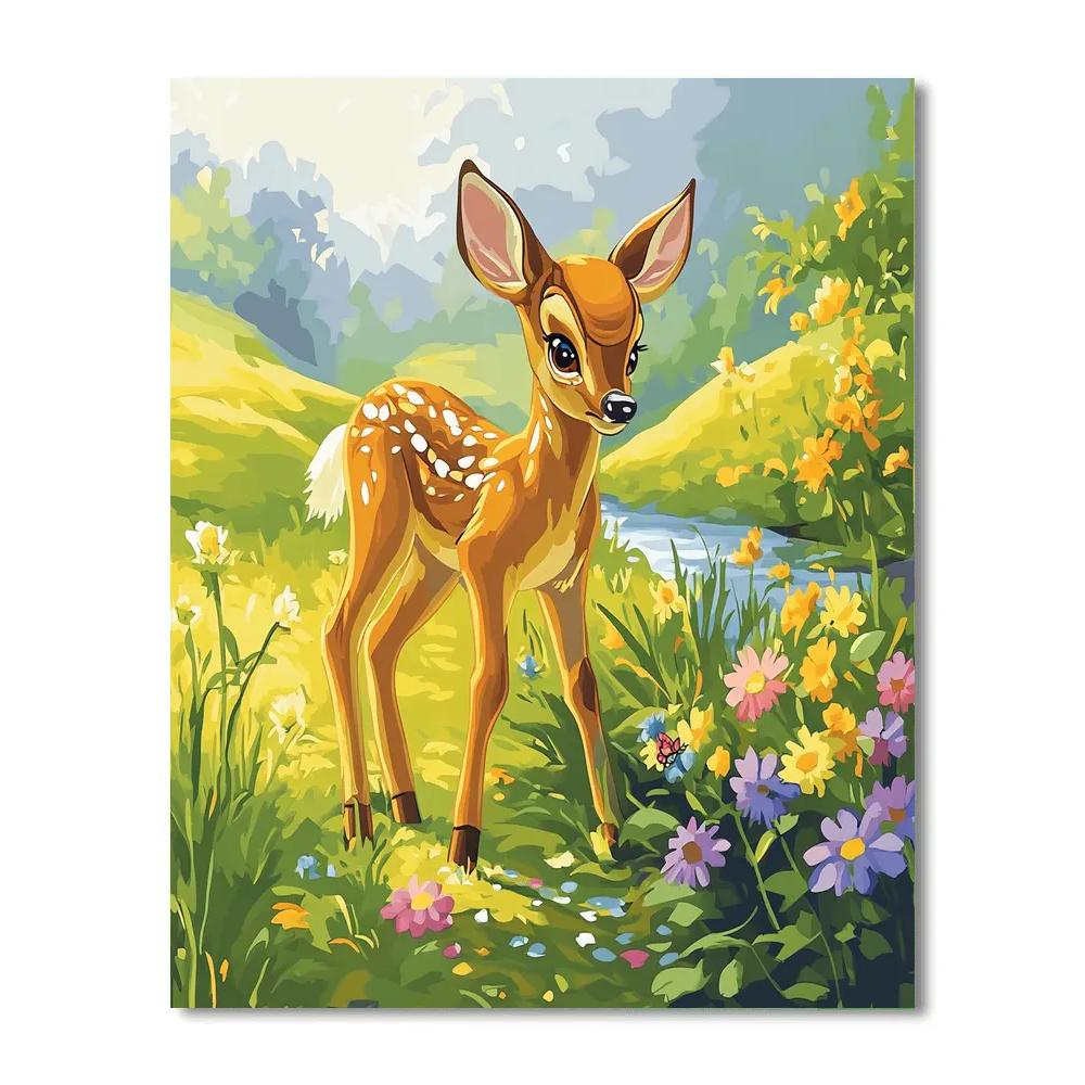 Bambi Meadow Dewdrop Morning Paint by numbers kits