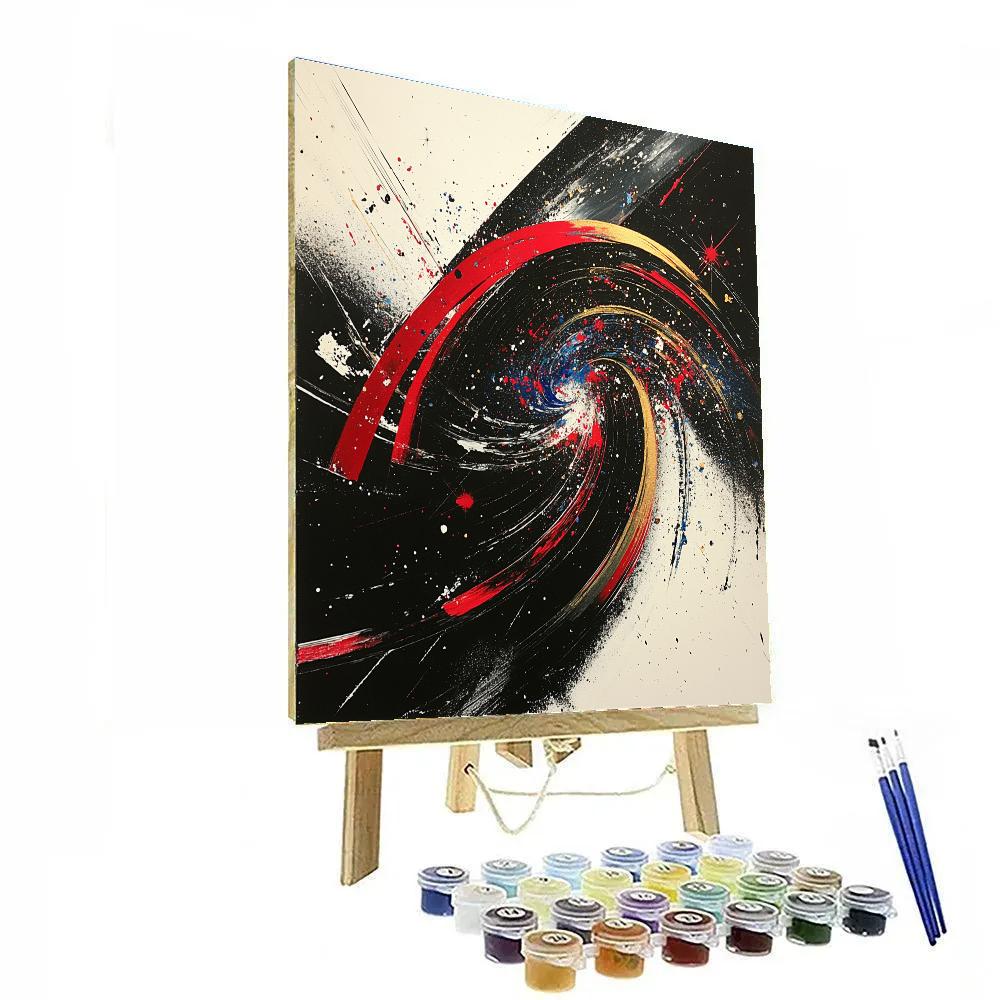 Jackson Pollock Inspired Meteor Shower Rhythm Painting by numbers kit