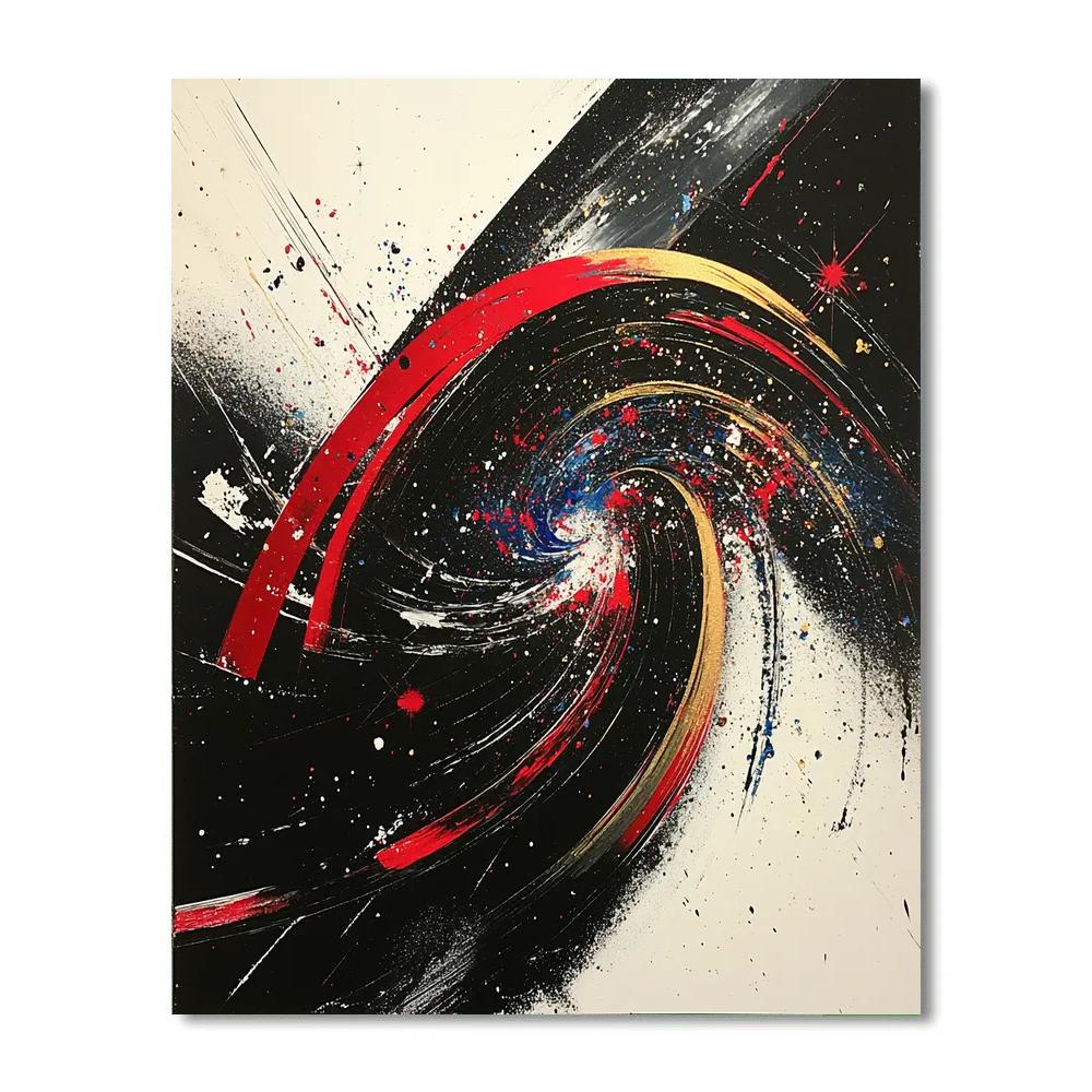 Jackson Pollock Inspired Meteor Shower Rhythm Painting by numbers kit