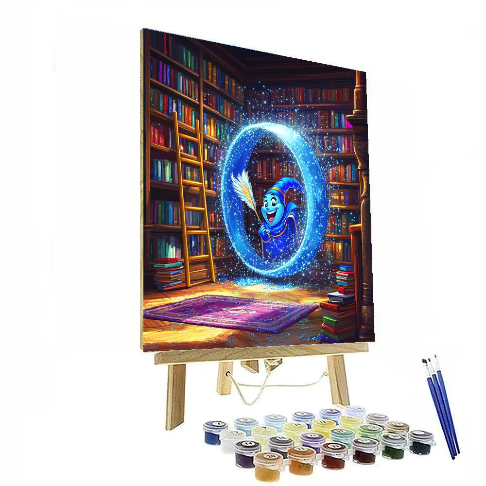 Genie Magic Bookroom Whirl paint by numbers