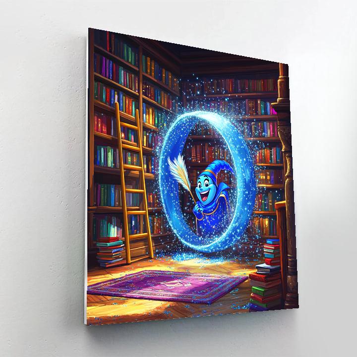 Genie Magic Bookroom Whirl paint by numbers