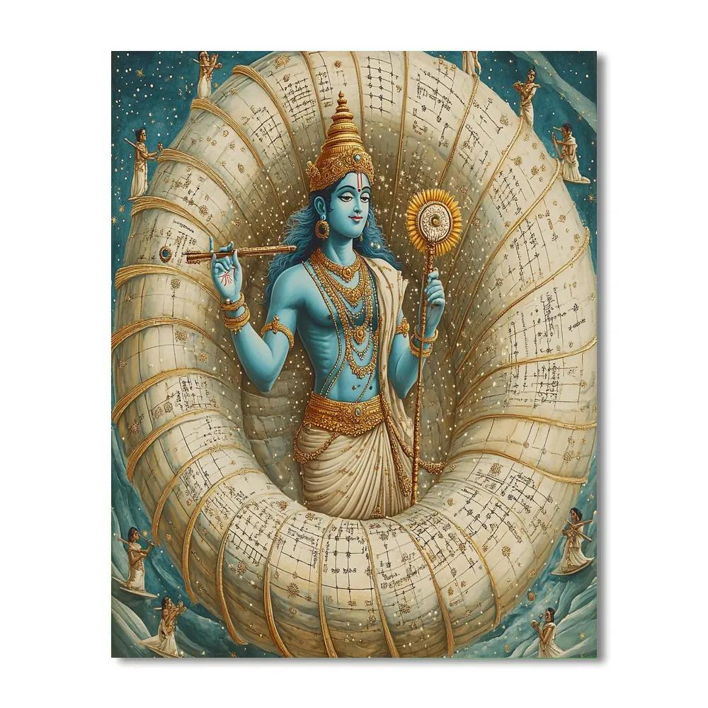 Vishnu In The Conch Shell Observatory paint by numbers
