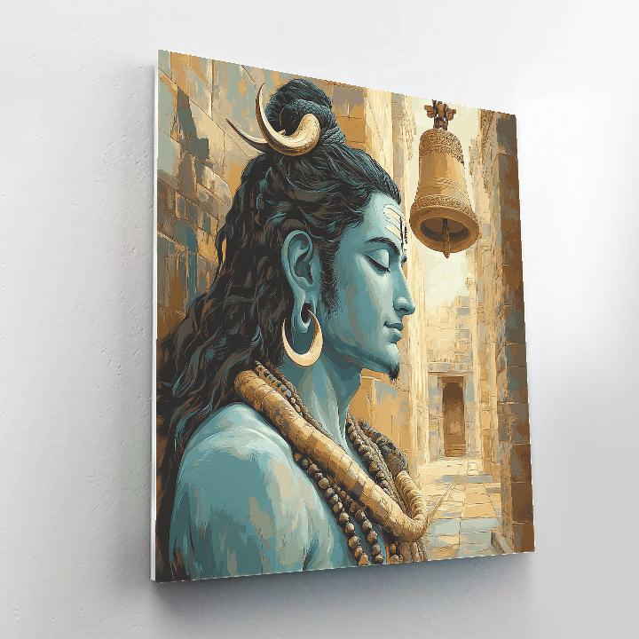 Temple Bell Resonance With Shiva paint by number