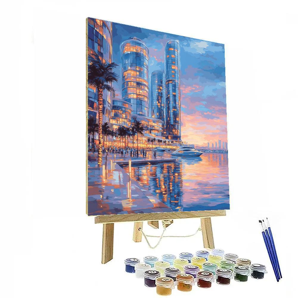 Desert Edge Skyline At Dubai Creek Harbour Dubai United Arab Emirates painting number kit
