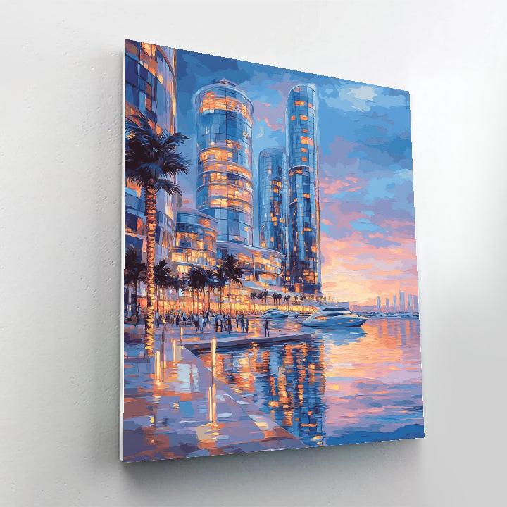 Desert Edge Skyline At Dubai Creek Harbour Dubai United Arab Emirates painting number kit