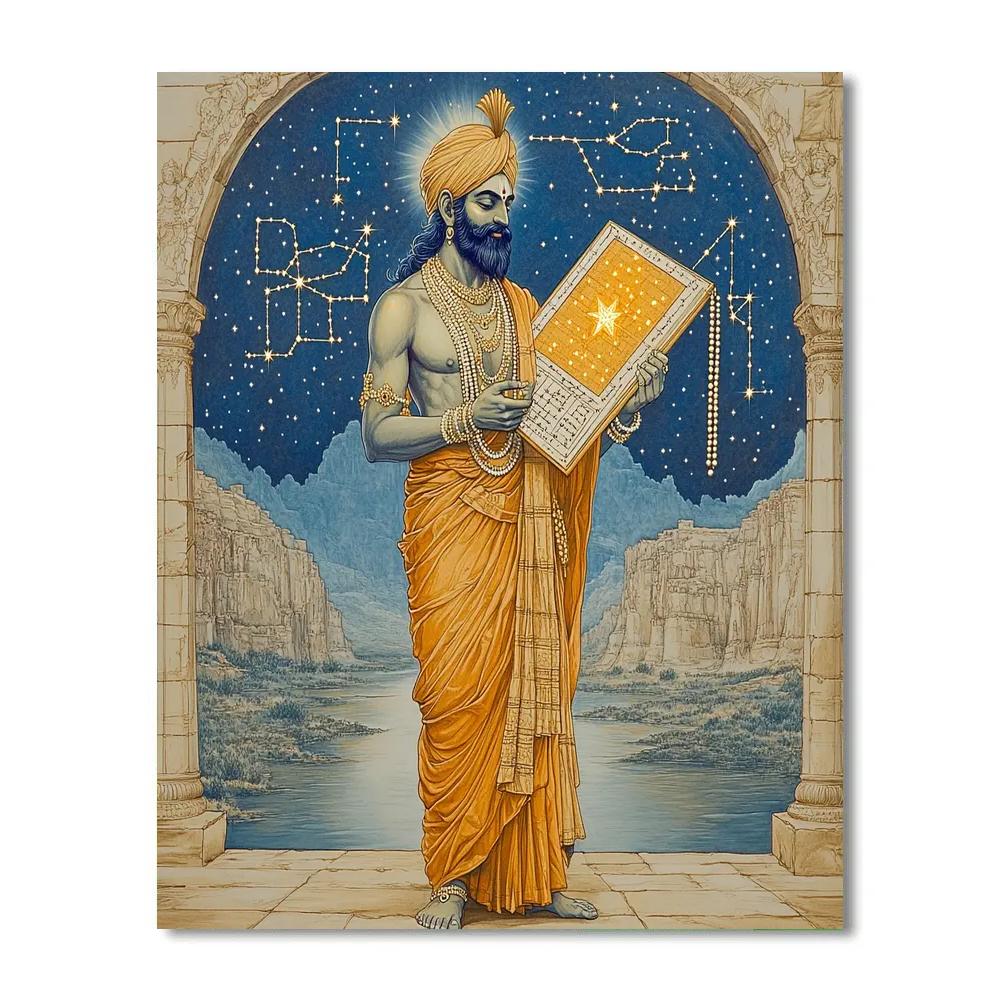 Saffron Star Atlas With Brahma Number painting