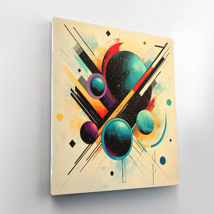 Wassily Kandinsky Inspired Abstract Solar System Symphony paint by number