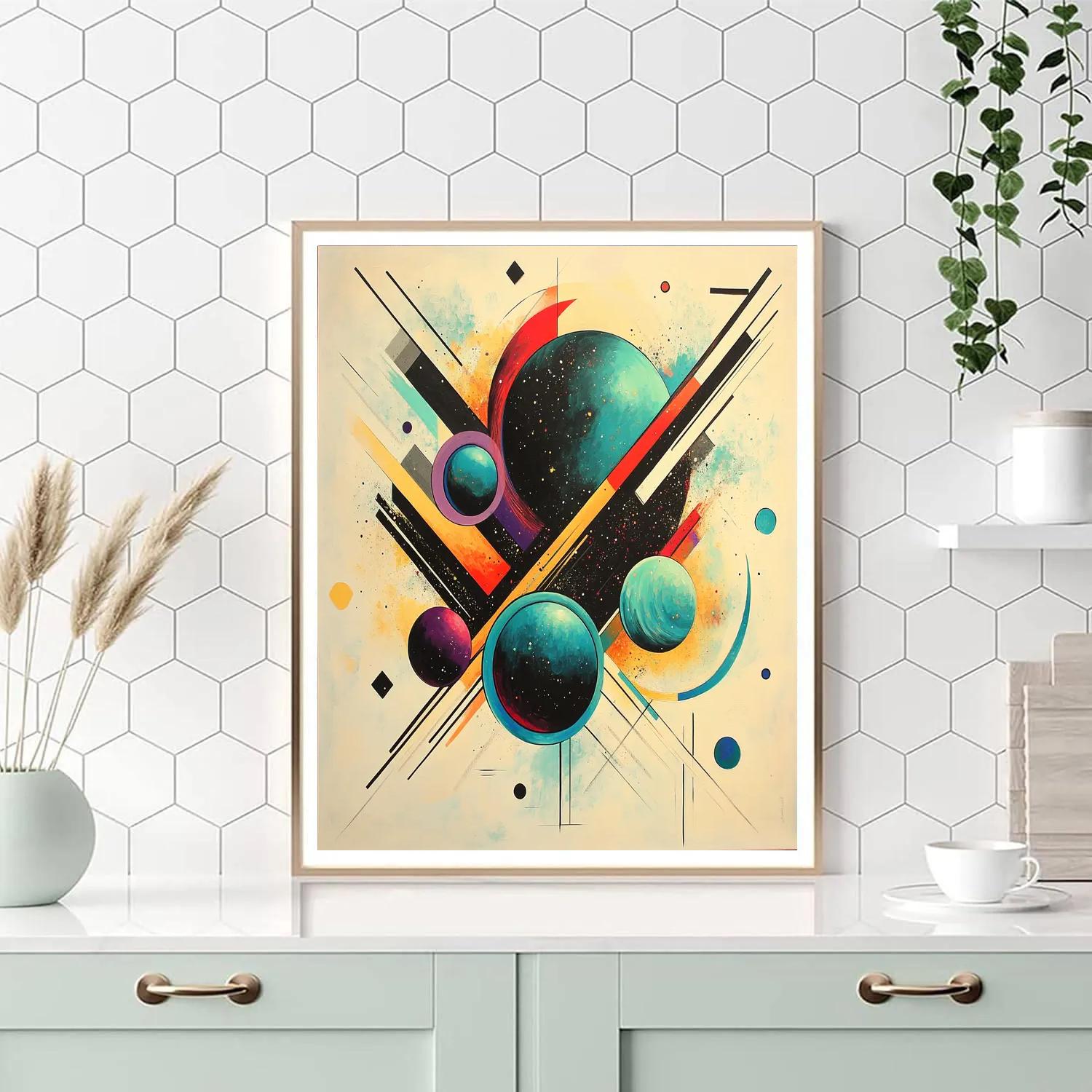 Wassily Kandinsky Inspired Abstract Solar System Symphony paint by number